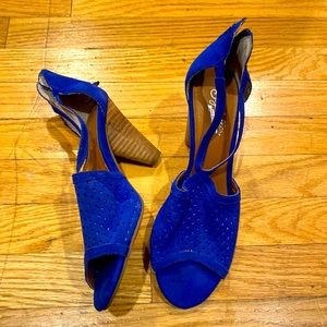 Seychelles Electric Blue Strappy Heels